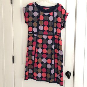 Boden 100% Notting Hill Silk Polka Dot Shift Dress Size 10 R
